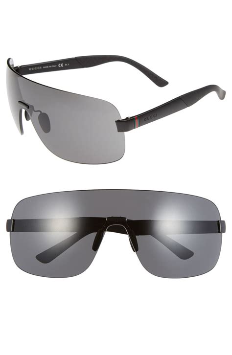 gucci 65mm shield sunglasses